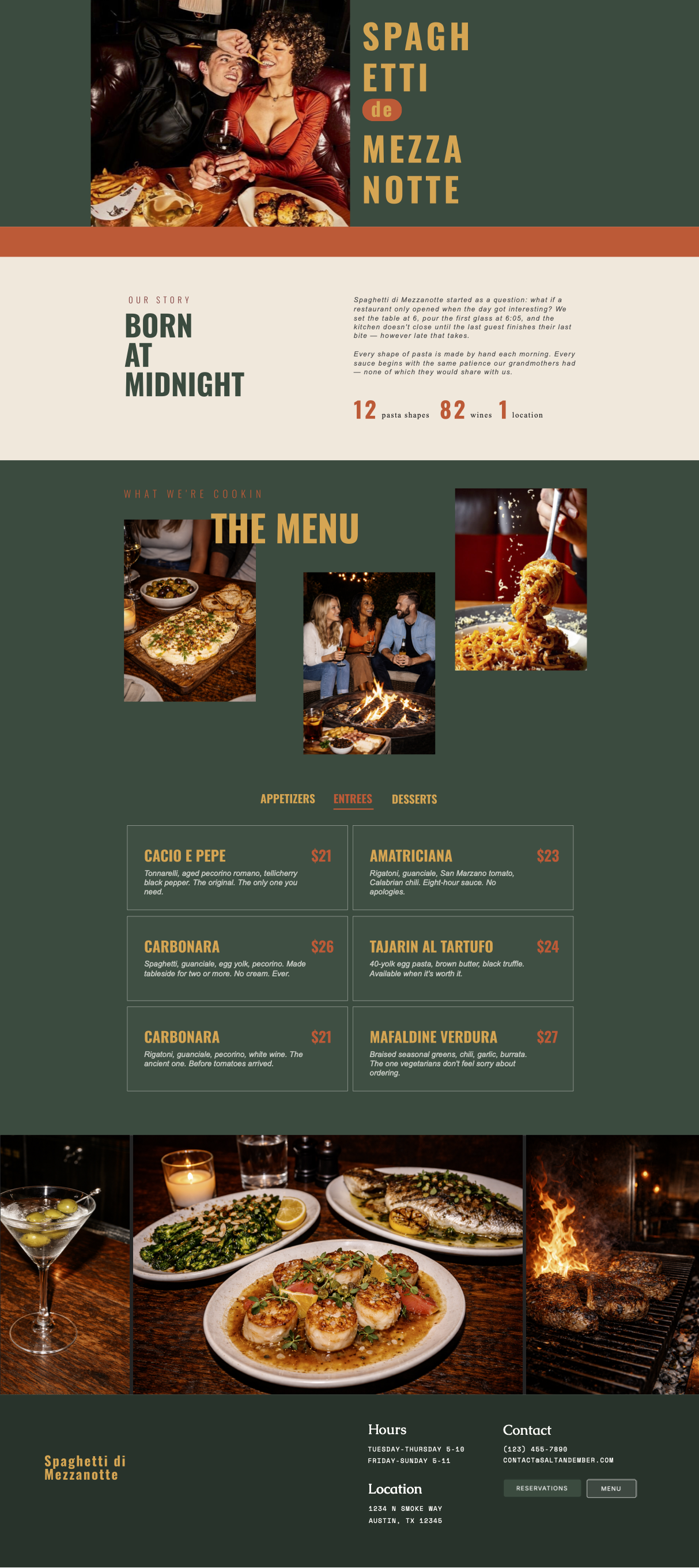 Full website mockup